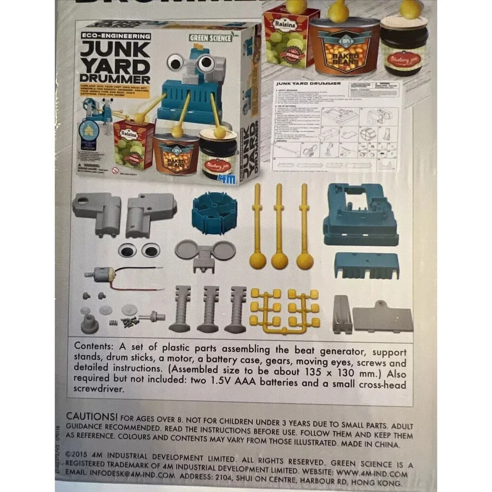NEW Junk Yard Drummer Eco-Engineering Educational Toy Green Science Best New Toy